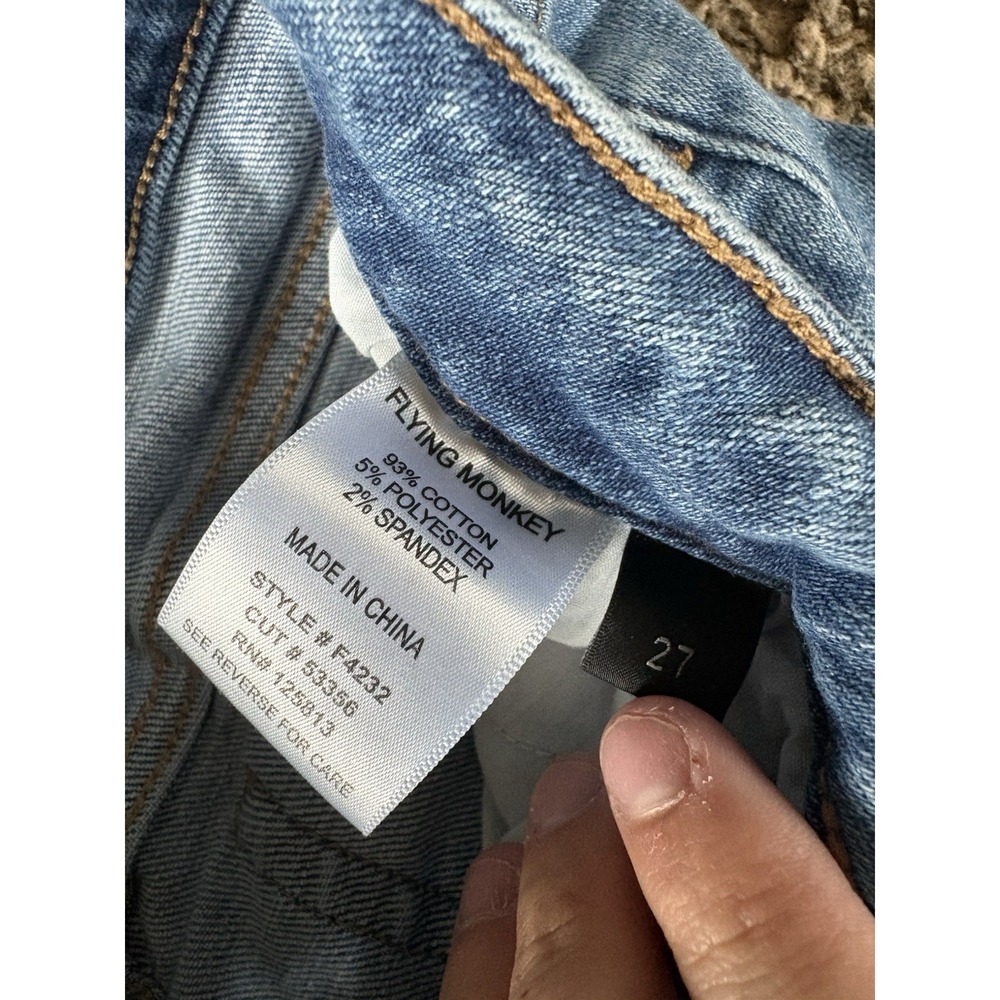 Flying Monkey Women's Straight Leg Jeans Light Wash Stretch Mid Rise size 27 - Picture 4 of 5